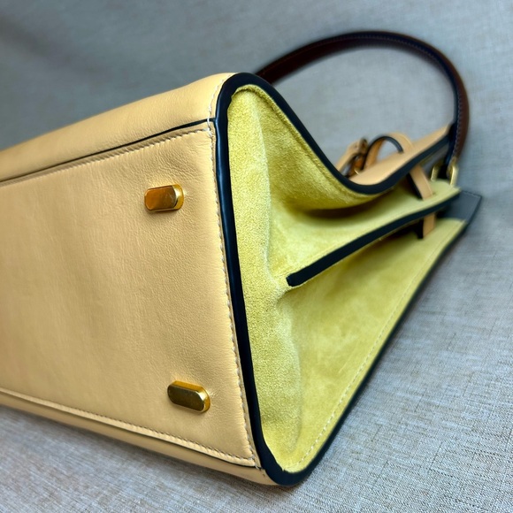 NWT Tory Burch Lee Radziwill Double Bag – Jackfruit (Golden Tan) + Dust Bag - Picture 11 of 15